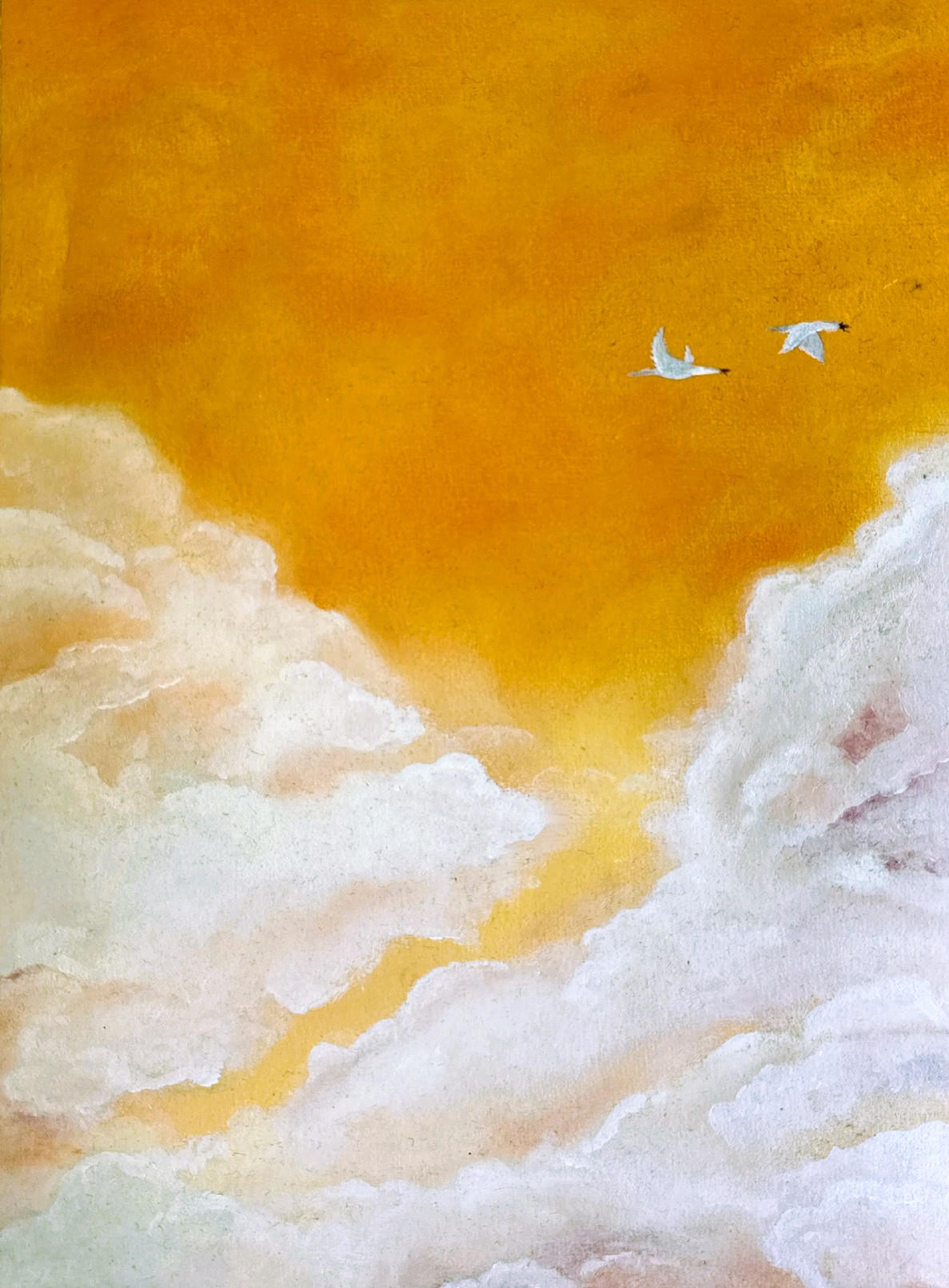 Twin Wings #3 - Watercolor by Maja A. Moger