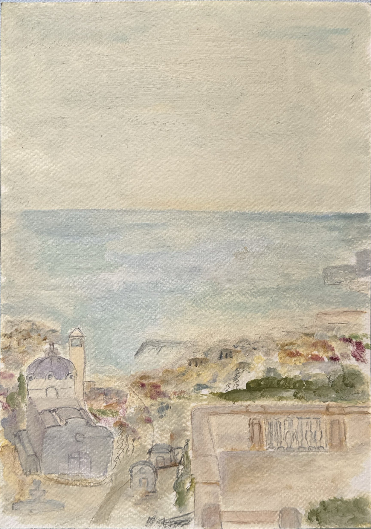 Somewhere - Watercolor by Maja A. Moger